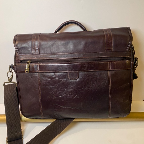 Samsonite Brown Soft Leather Briefcase - Picture 8 of 13